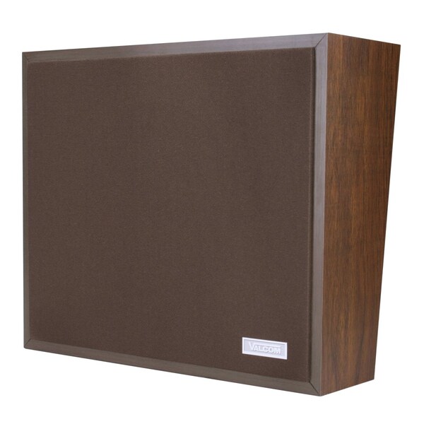Valcom Talkback Wall Speaker, Woodgrain, Dark V-1063A | Zoro